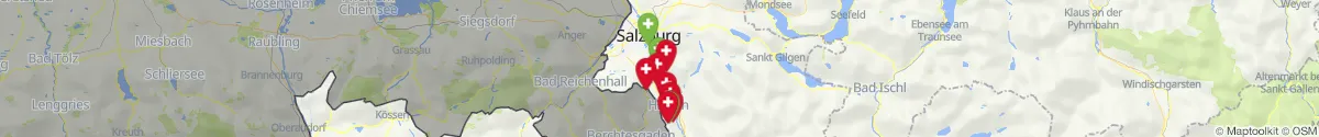 Kartenansicht für Apotheken-Notdienste in der Nähe von Puch bei Hallein (Hallein, Salzburg)